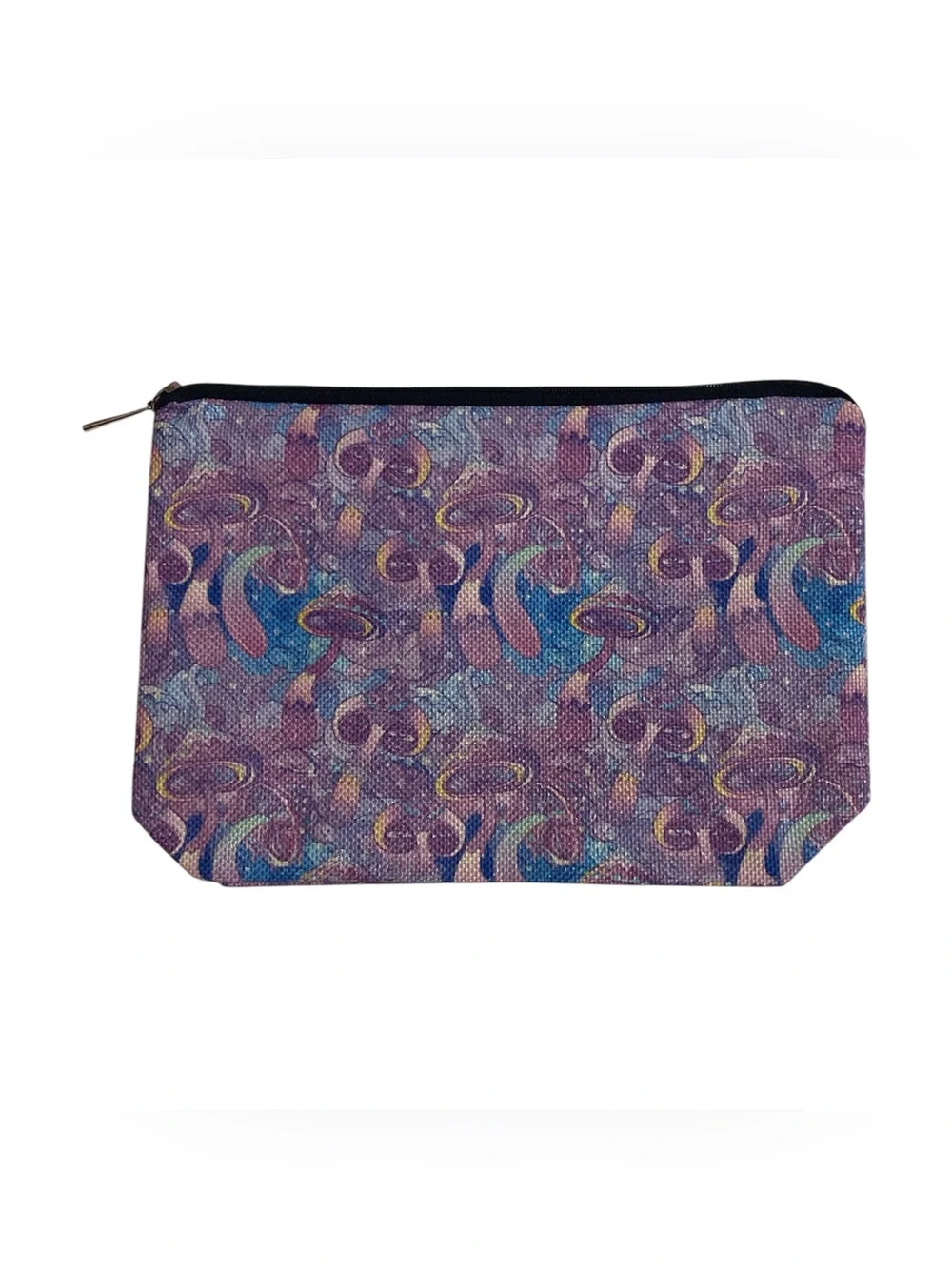 Purple Mushrooms Design Cosmetic Bag